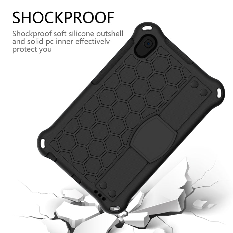 Design a nido d'ape Materiale EVA + PC Guscio protettivo piatto anticaduta a quattro angoli con cinturino, For Huawei MatePad T8 8.0（2020）