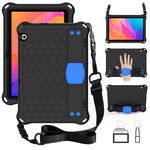 Design a nido d'ape Materiale EVA + PC Guscio protettivo piatto anticaduta a quattro angoli con cinturino, For Huawei MatePad T8 8.0（2020）