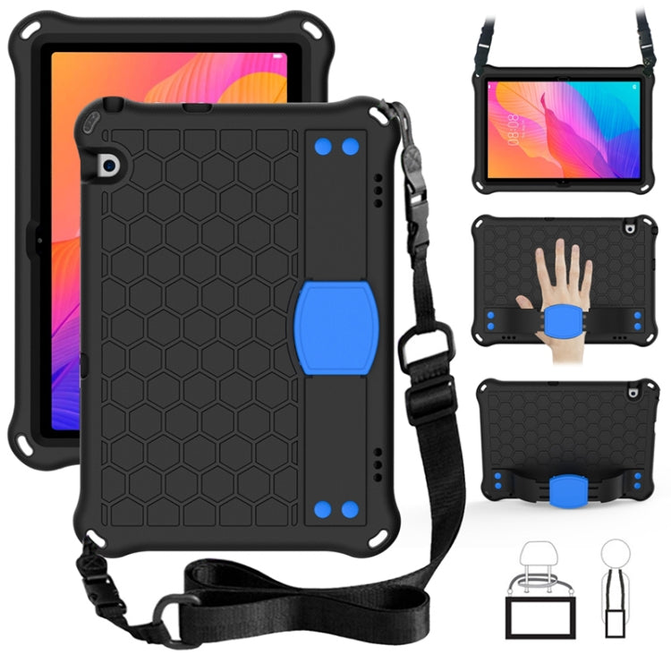 Design a nido d'ape Materiale EVA + PC Guscio protettivo piatto anticaduta a quattro angoli con cinturino, For Huawei MatePad T8 8.0（2020）