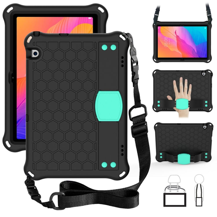 Design a nido d'ape Materiale EVA + PC Guscio protettivo piatto anticaduta a quattro angoli con cinturino, For Huawei MatePad T8 8.0（2020）