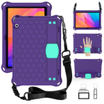 Design a nido d'ape Materiale EVA + PC Guscio protettivo piatto anticaduta a quattro angoli con cinturino, For Huawei MatePad T8 8.0（2020）
