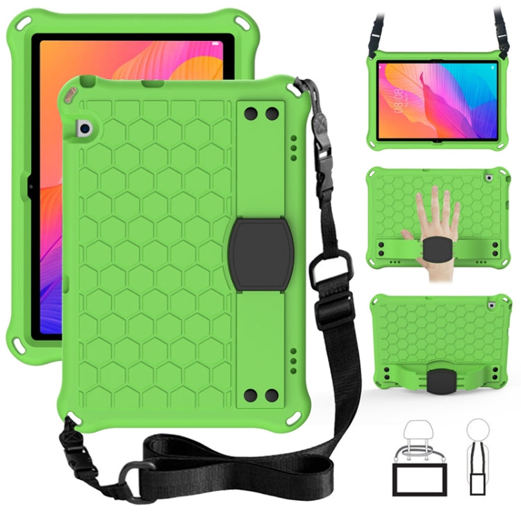 Design a nido d'ape Materiale EVA + PC Guscio protettivo piatto anticaduta a quattro angoli con cinturino, For Huawei MatePad T8 8.0（2020）