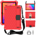 Design a nido d'ape Materiale EVA + PC Guscio protettivo piatto anticaduta a quattro angoli con cinturino, For Huawei MatePad T8 8.0（2020）