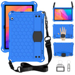 Design a nido d'ape Materiale EVA + PC Guscio protettivo piatto anticaduta a quattro angoli con cinturino, For Huawei MatePad T8 8.0（2020）