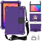 Design a nido d'ape Materiale EVA + PC Guscio protettivo piatto anticaduta a quattro angoli con cinturino, For Huawei MatePad T8 8.0（2020）