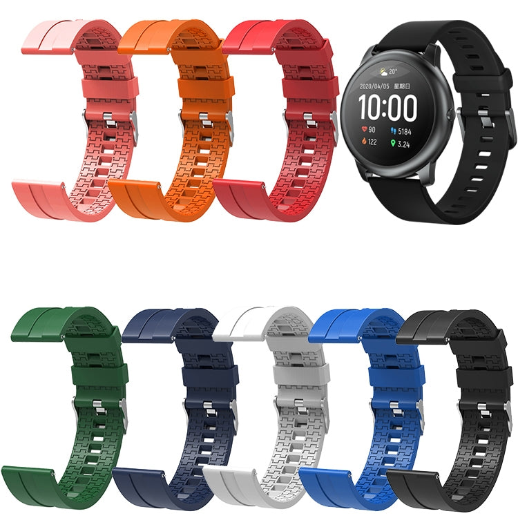 Adatto per Xiaomi Haylou Solar Watch Cinturino in silicone Lunghezza: 21 cm, black, white, mazarine, blue, green, orange, red, pink
