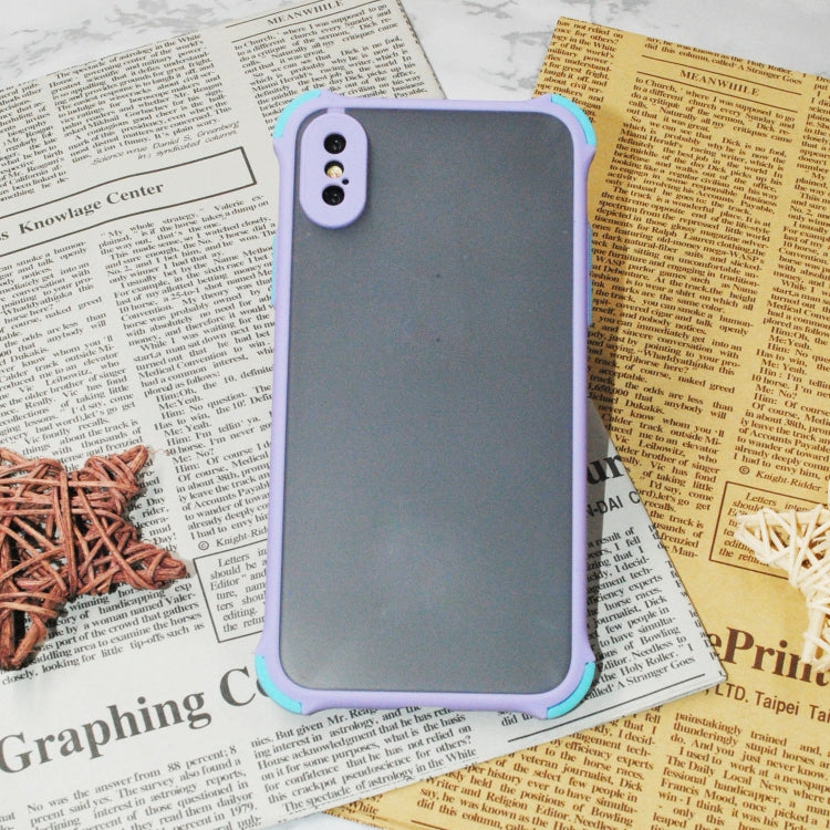 Guscio di protezione della pelle anticaduta a quattro angoli in TPU + PC, For iPhone XS/X, For iPhone XS Max