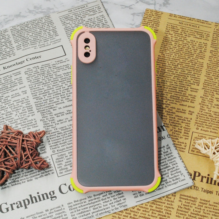 Guscio di protezione della pelle anticaduta a quattro angoli in TPU + PC, For iPhone XS/X, For iPhone XS Max