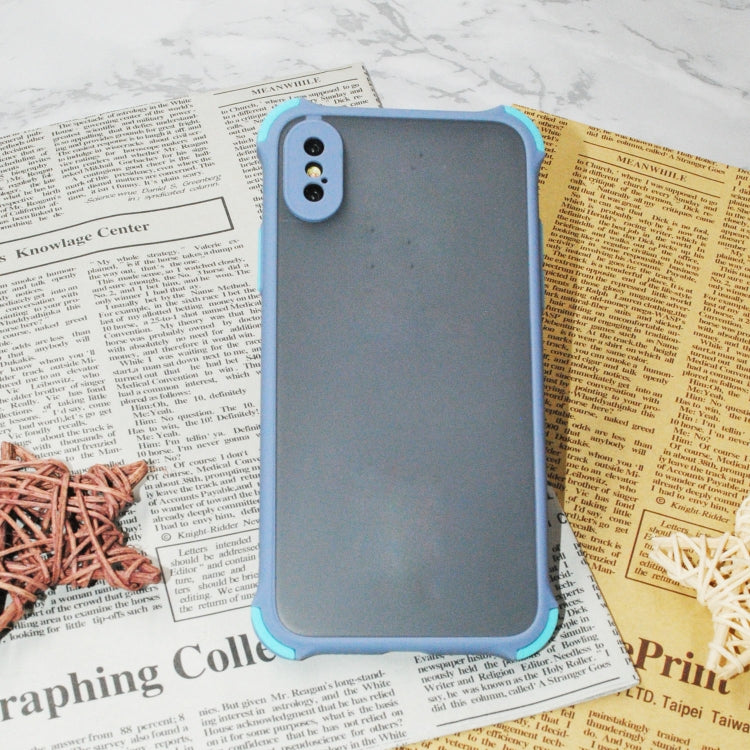Guscio di protezione della pelle anticaduta a quattro angoli in TPU + PC, For iPhone XS/X, For iPhone XS Max