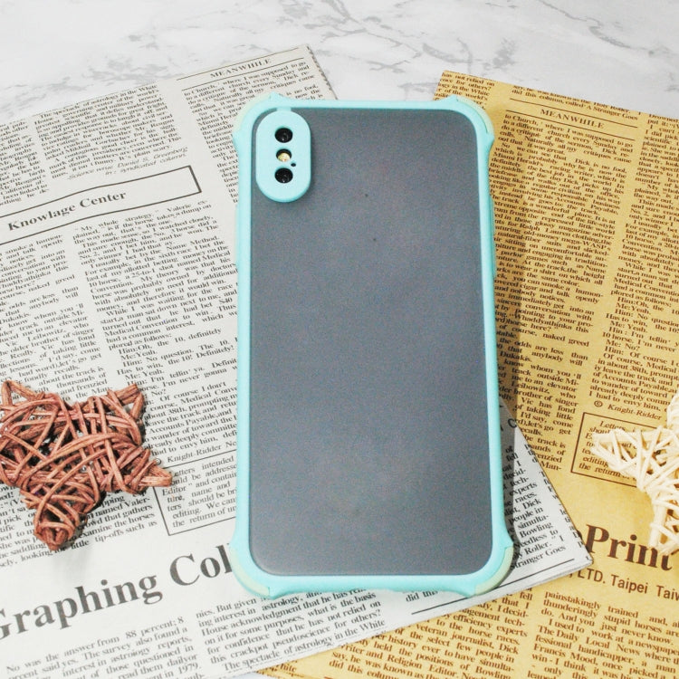 Guscio di protezione della pelle anticaduta a quattro angoli in TPU + PC, For iPhone XS/X, For iPhone XS Max