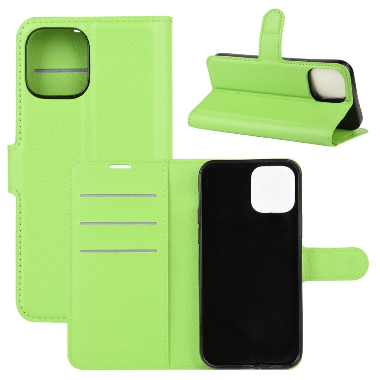 Per iPhone 12 6,1 pollici Litchi Texture Custodia protettiva a vibrazione orizzontale con supporto e slot per schede e portafoglio, For iPhone 12 / 12 Pro