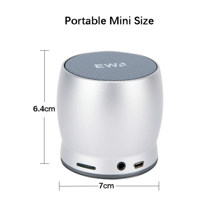 EWA A150 Mini altoparlante Bluetooth portatile Wireless Hifi Stereo Bassi potenti Music Boom Box Subwoofer in metallo, supporto per scheda Micro SD e AUX da 3,5 mm