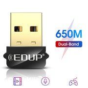 EDUP EP-AC1651 Adattatore WIFI USB 650Mbps Dual Band 5G/2.4GHz Scheda di rete wireless esterna Ricevitore dongle WiFi per laptop Windows MacOS