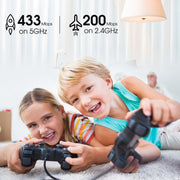 EDUP EP-AC1651 Adattatore WIFI USB 650Mbps Dual Band 5G/2.4GHz Scheda di rete wireless esterna Ricevitore dongle WiFi per laptop Windows MacOS