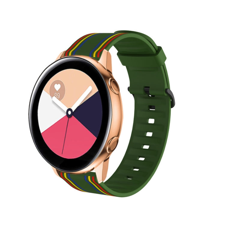 22 mm per cinturino in silicone a strisce Huawei Watch GT2e / GT / GT2 46 mm