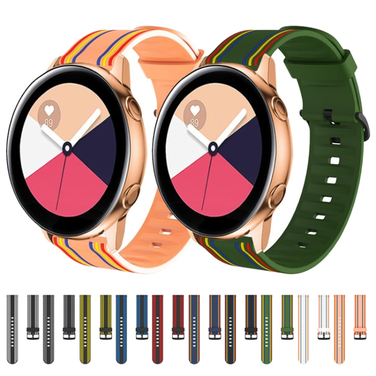 22 mm per cinturino in silicone a strisce Huawei Watch GT2e / GT / GT2 46 mm
