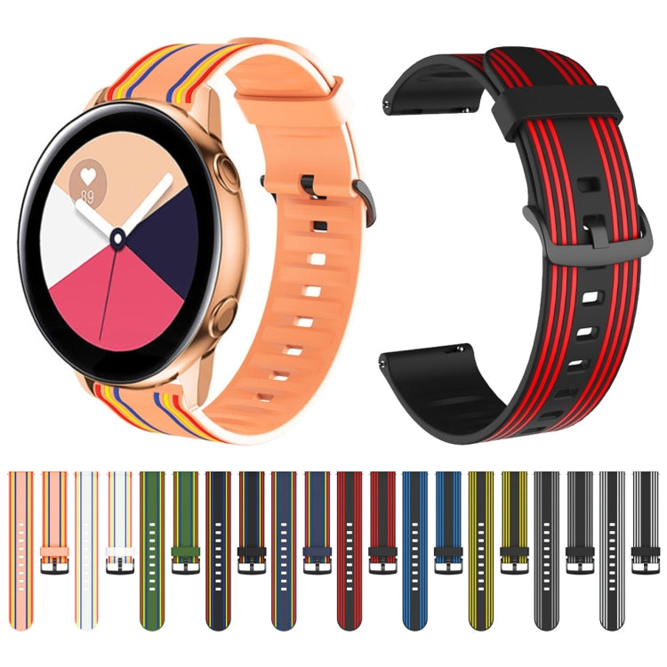 20mm Per Huami Amazfit GTS / Samsung Galaxy Watch Active 2 / Huawei Watch GT2 Cinturino in silicone a strisce 42MM