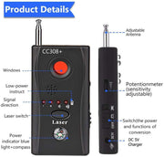 Rilevatore laser per telecamera a gamma completa CC308 Mini rilevatore di segnale per telecamera wireless Dispositivo GSM