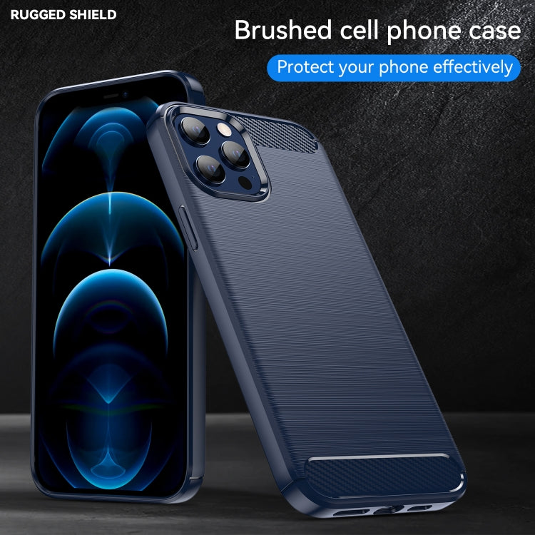 Custodia in TPU in fibra di carbonio con trama spazzolata, For iPhone 12 / 12 Pro, For iPhone 12 mini, For iPhone 12 Pro Max, For iPhone 12 / 12 Pro 6.1 inch