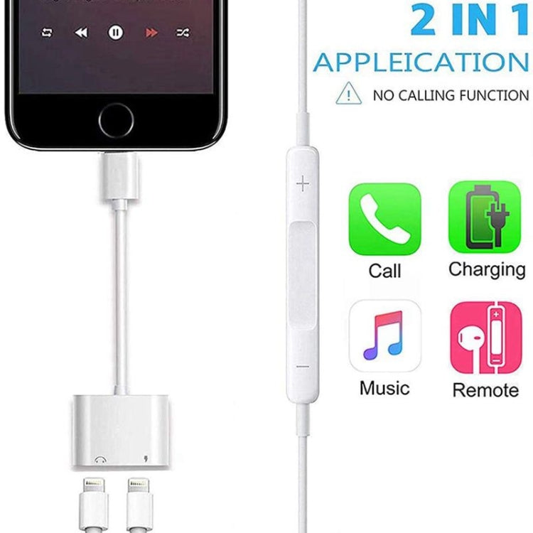Adattatore 2 in 1 Lightning per ricarica e audio iPhone