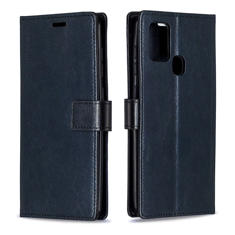 Per Samsung Galaxy A21s Crazy Horse Texture Custodia in pelle a vibrazione orizzontale con supporto e slot per schede e portafoglio e cornice per foto, For Galaxy A21s
