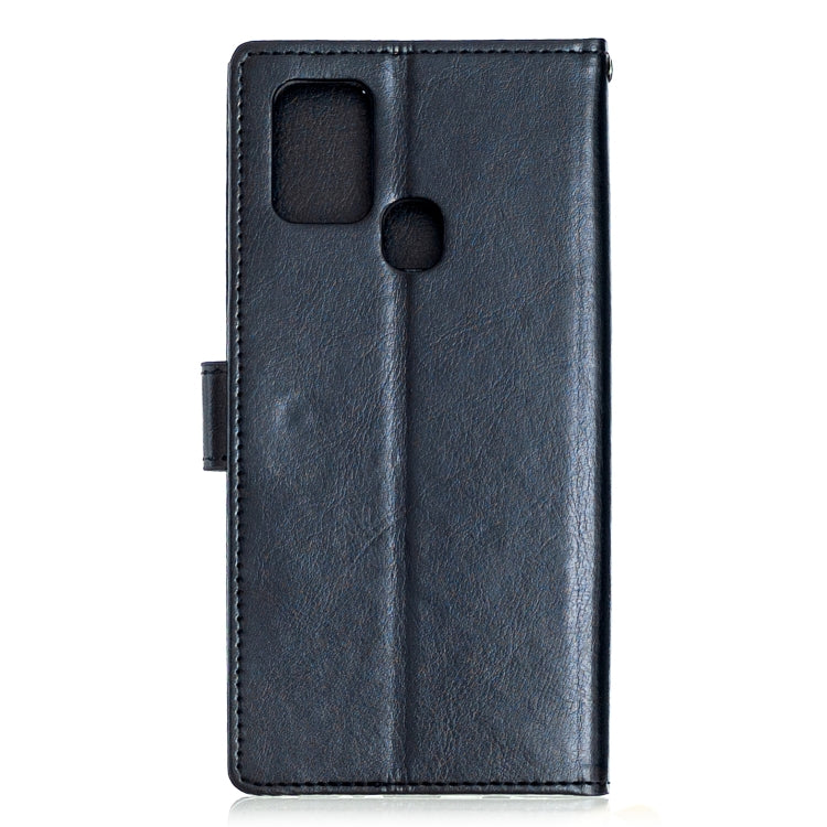 Per Samsung Galaxy A21s Crazy Horse Texture Custodia in pelle a vibrazione orizzontale con supporto e slot per schede e portafoglio e cornice per foto, For Galaxy A21s