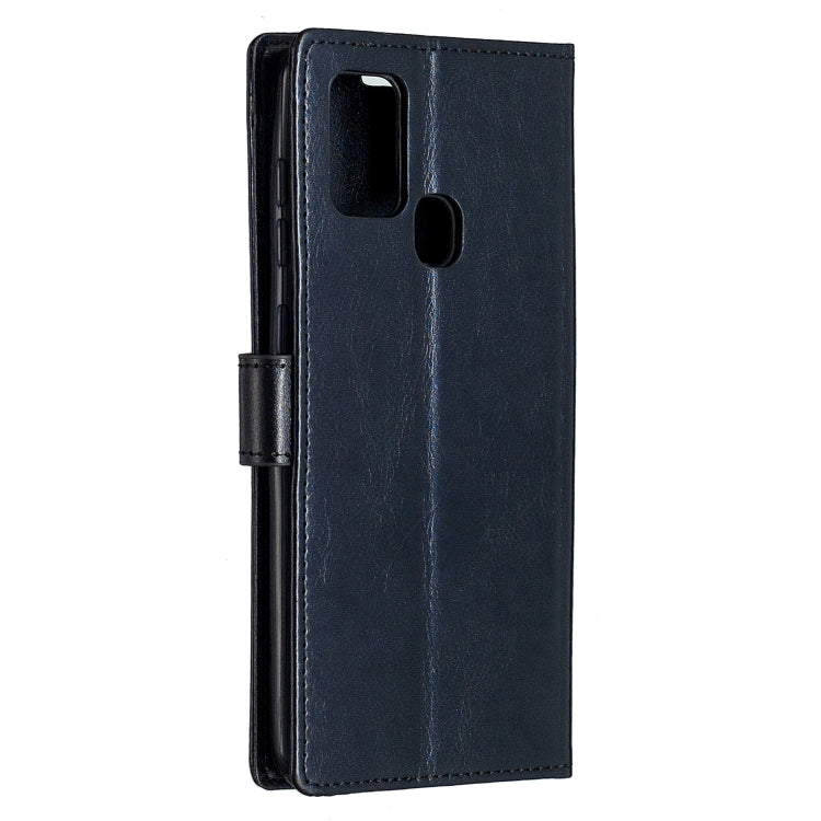 Per Samsung Galaxy A21s Crazy Horse Texture Custodia in pelle a vibrazione orizzontale con supporto e slot per schede e portafoglio e cornice per foto, For Galaxy A21s
