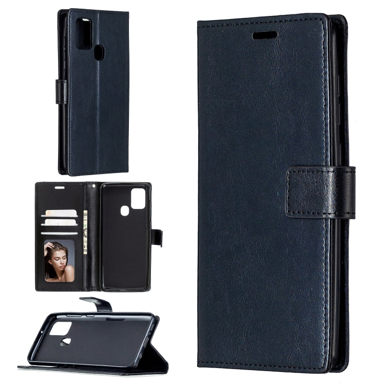 Per Samsung Galaxy A21s Crazy Horse Texture Custodia in pelle a vibrazione orizzontale con supporto e slot per schede e portafoglio e cornice per foto, For Galaxy A21s