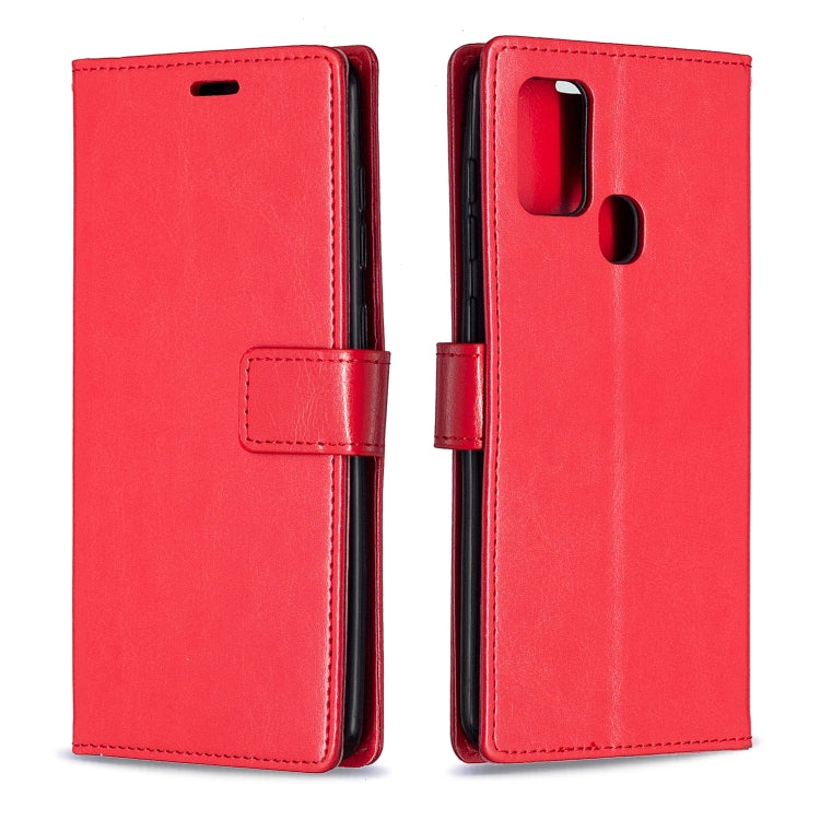 Per Samsung Galaxy A21s Crazy Horse Texture Custodia in pelle a vibrazione orizzontale con supporto e slot per schede e portafoglio e cornice per foto, For Galaxy A21s