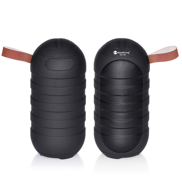 NewRixing NR106 Mini Altoparlante Bluetooth Wireless Portatile Subwoofer Stereo, Microfono Incorporato, Supporto per Chiamate in Vivavoce e Scheda TF e FM, without LED Flashlight