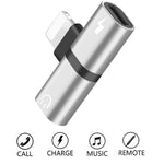 Zs-18182 2 PCS 2 in 1 8 pin maschio a 8 pin ricarica + 8 pin connettore audio femmina adattatore per auricolari, supporta chiamata e controllo volume, compatibile con sistema IOS 13