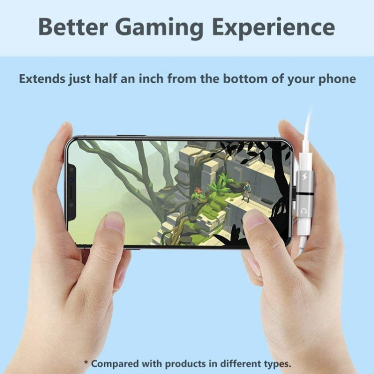 Zs-18182 2 PCS 2 in 1 8 pin maschio a 8 pin ricarica + 8 pin connettore audio femmina adattatore per auricolari, supporta chiamata e controllo volume, compatibile con sistema IOS 13