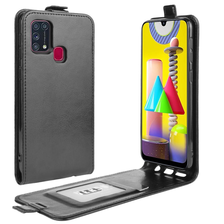 Per Samsung Galaxy M31 R64 Texture Custodia protettiva in pelle a vibrazione verticale singola con slot per schede e cornice per foto, For Galaxy M31