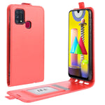 Per Samsung Galaxy M31 R64 Texture Custodia protettiva in pelle a vibrazione verticale singola con slot per schede e cornice per foto, For Galaxy M31