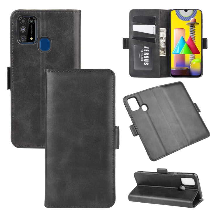 Per Samsung Galaxy M31 Custodia in pelle a vibrazione orizzontale con fibbia magnetica a doppio lato con supporto, slot per schede e portafoglio, For Galaxy M31
