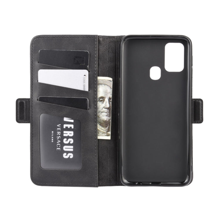 Per Samsung Galaxy M31 Custodia in pelle a vibrazione orizzontale con fibbia magnetica a doppio lato con supporto, slot per schede e portafoglio, For Galaxy M31