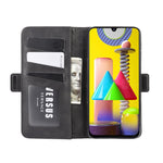 Per Samsung Galaxy M31 Custodia in pelle a vibrazione orizzontale con fibbia magnetica a doppio lato con supporto, slot per schede e portafoglio, For Galaxy M31