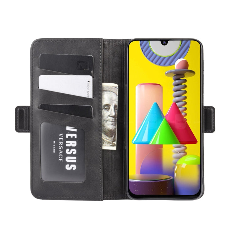 Per Samsung Galaxy M31 Custodia in pelle a vibrazione orizzontale con fibbia magnetica a doppio lato con supporto, slot per schede e portafoglio, For Galaxy M31