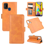 Per Samsung Galaxy M31 Custodia in pelle a vibrazione orizzontale con fibbia magnetica a doppio lato con supporto, slot per schede e portafoglio, For Galaxy M31