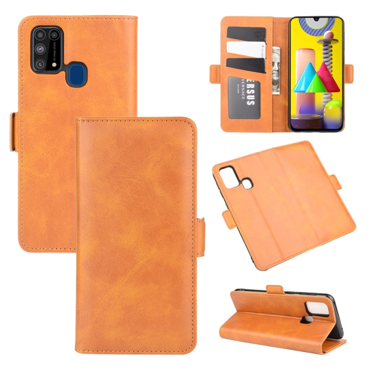 Per Samsung Galaxy M31 Custodia in pelle a vibrazione orizzontale con fibbia magnetica a doppio lato con supporto, slot per schede e portafoglio, For Galaxy M31