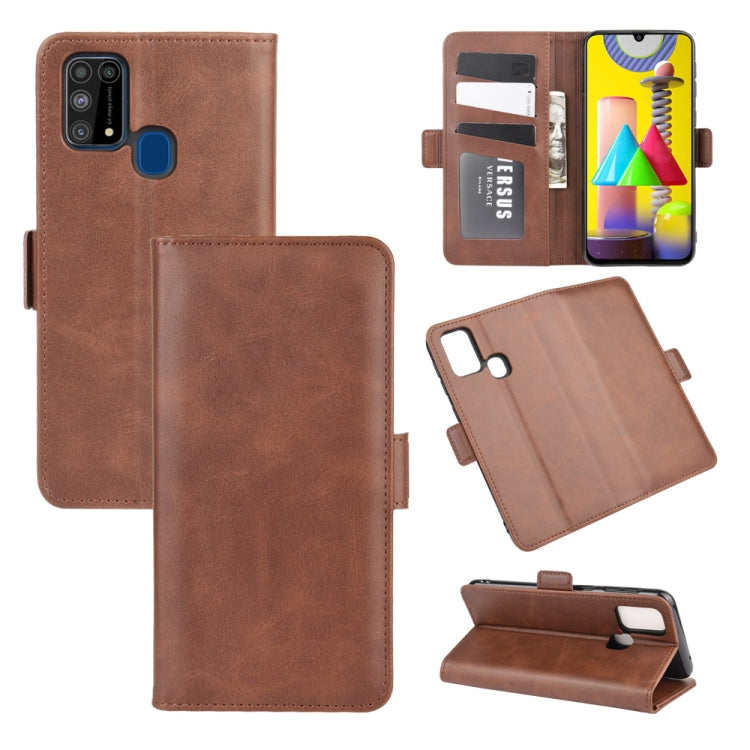 Per Samsung Galaxy M31 Custodia in pelle a vibrazione orizzontale con fibbia magnetica a doppio lato con supporto, slot per schede e portafoglio, For Galaxy M31