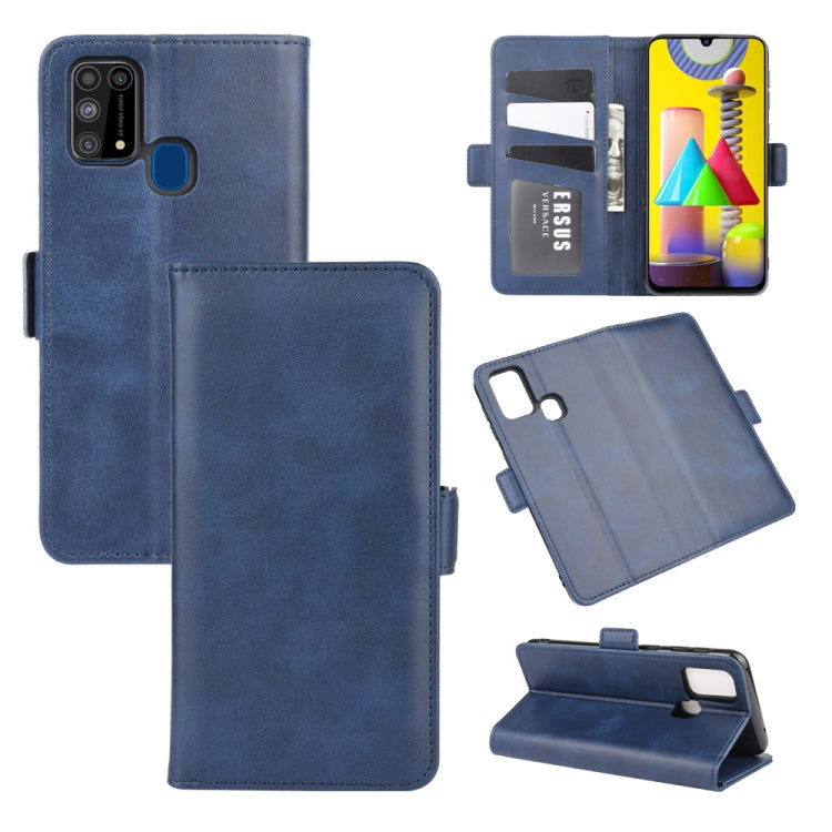 Per Samsung Galaxy M31 Custodia in pelle a vibrazione orizzontale con fibbia magnetica a doppio lato con supporto, slot per schede e portafoglio, For Galaxy M31