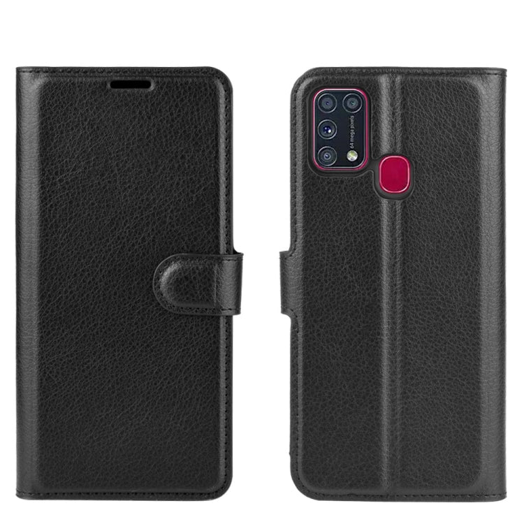 Per Samsung Galaxy M31 Litchi Texture Custodia protettiva a vibrazione orizzontale con supporto, slot per schede e portafoglio, For Galaxy M31