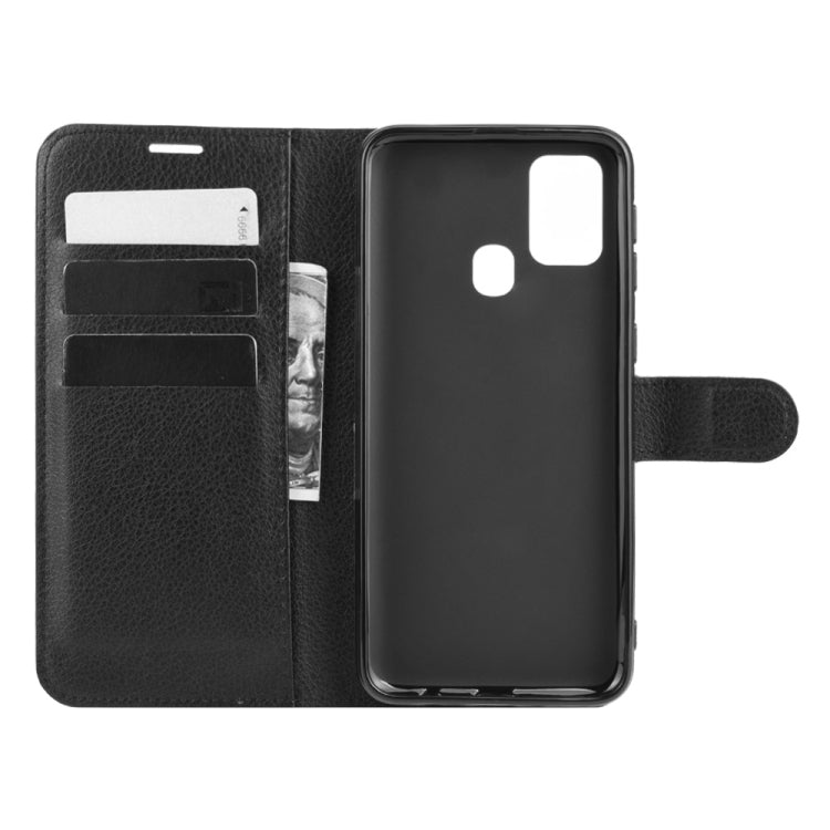 Per Samsung Galaxy M31 Litchi Texture Custodia protettiva a vibrazione orizzontale con supporto, slot per schede e portafoglio, For Galaxy M31
