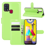 Per Samsung Galaxy M31 Litchi Texture Custodia protettiva a vibrazione orizzontale con supporto, slot per schede e portafoglio, For Galaxy M31
