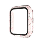 Per Apple Watch Series 5 e 4 44mm Glitter Powder PC + Custodia integrata con pellicola per schermo in vetro temperato