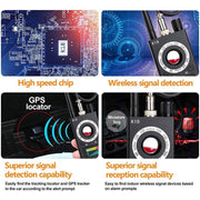 ZS-k18 GPS Tracking Rilevatore di dispositivi di ascolto GSM Rilevatore di telecamere wireless, US Plug