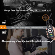 ZS-k18 GPS Tracking Rilevatore di dispositivi di ascolto GSM Rilevatore di telecamere wireless, US Plug