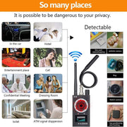 ZS-k18 GPS Tracking Rilevatore di dispositivi di ascolto GSM Rilevatore di telecamere wireless, US Plug