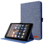 Flip orizzontale TPU + Custodia protettiva in pelle PU tessuto con slot per schede e supporto, For Amazon Fire HD 8 (2020)